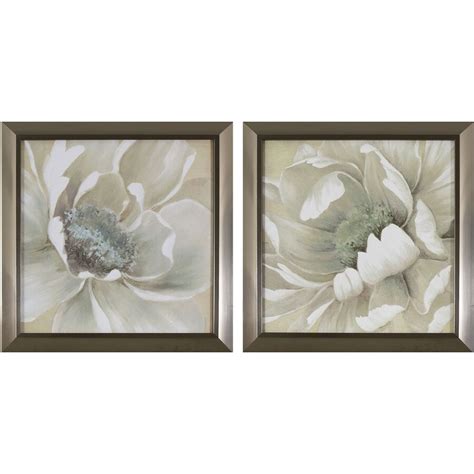 2-Piece 14-in W x 14-in H Framed Floral Print Wall Art at Lowes.com