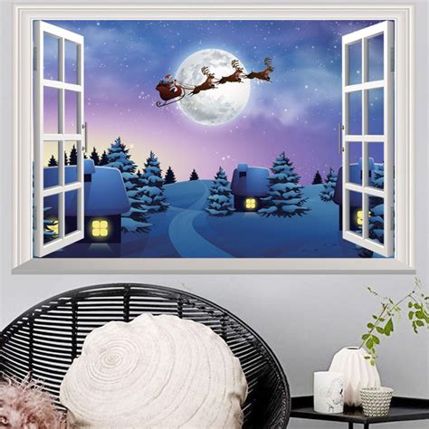 Window 3d Wall Stickers Christmas Decoration 3D Wall Stickers-buy at a ...