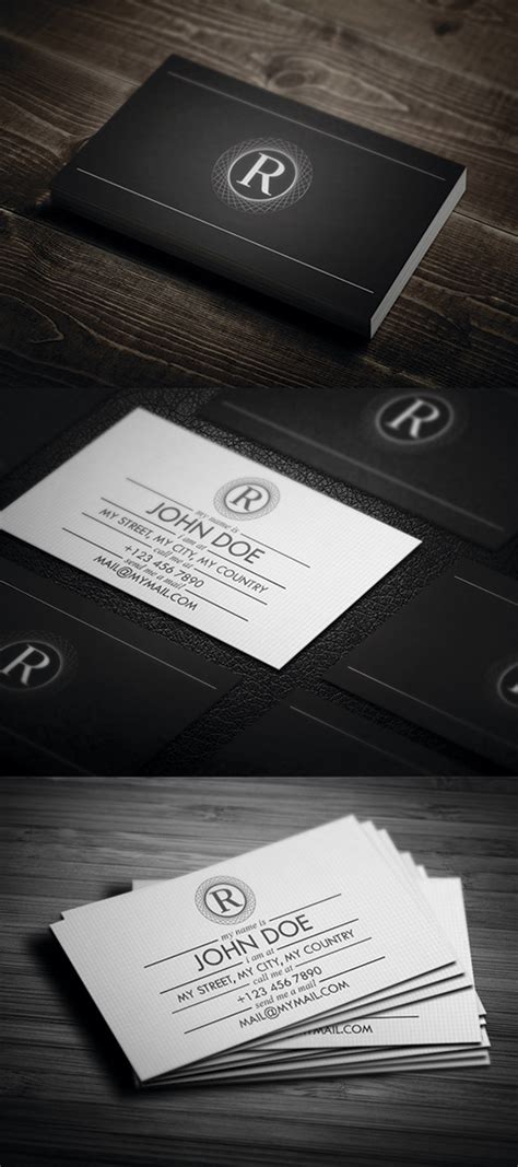 Black and White Business Cards Design (50 Inspiring Examples) | Design ...