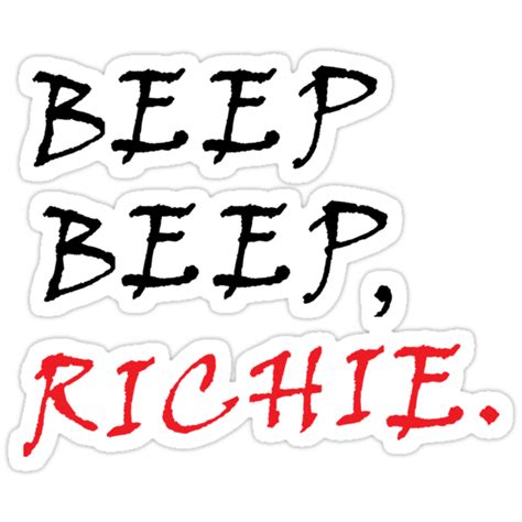 "Beep Beep Richie" Stickers by Katherine Cardone | Redbubble