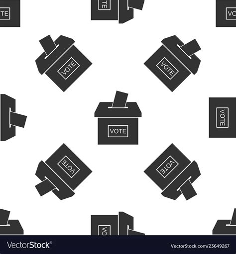 Vote box or ballot with envelope icon seamless Vector Image