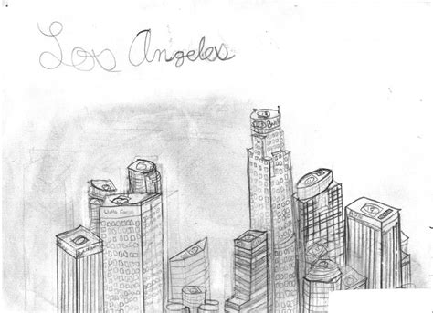 Los Angeles skyline drawing by Maxis-the-Wise on DeviantArt