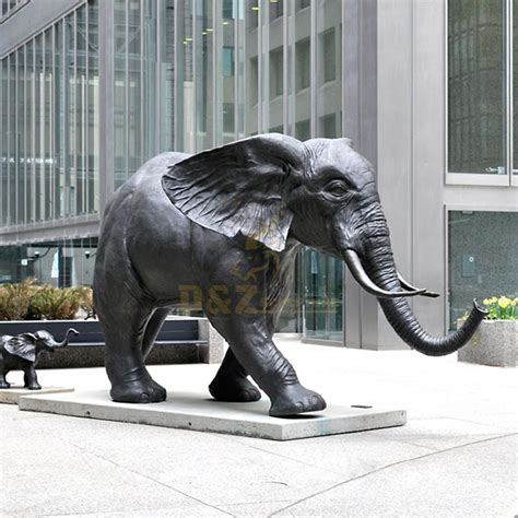 Outdoor decor animal sculpture metal art casting bronze elephant statue