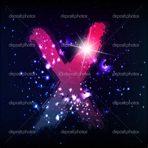 Vector alphabet. Neon letter. Letter X Stock Vector Image by ©file404 ...