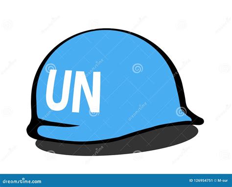 Helmet of United Nations Peacekeeping Forces Stock Vector ...