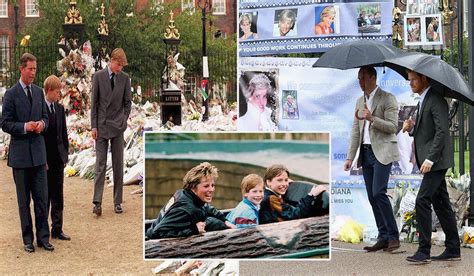 Pictured: William and Harry pay public tribute to Diana on 20th anniversary of her death - Extra.ie