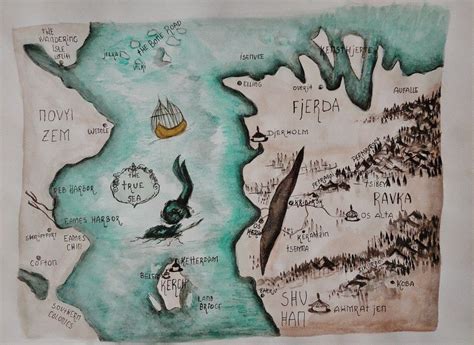 Grishaverse map watercolor