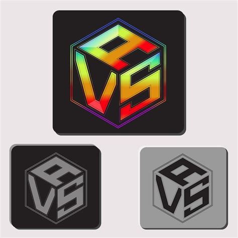 Premium Vector | Initial letters avs polygon logo design vector image