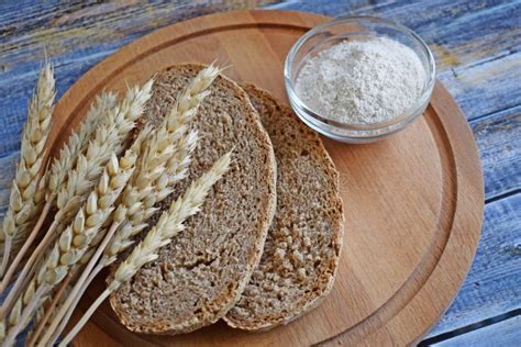 Healthy Bread Made of Whole Wheat Flour. Stock Image - Image of natural ...