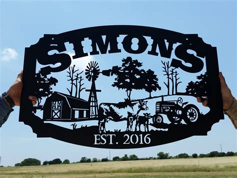 Family Name Custom Metal Farm Sign Personalized Farming Sign | Etsy