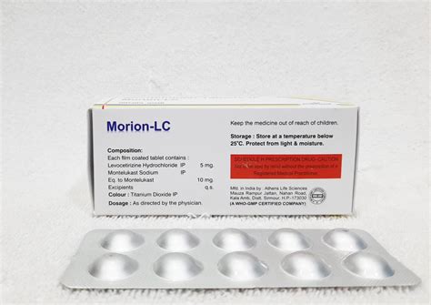 (MORION - LC TABLET) Levocetirizine & Montelukast Tablets | Orion Life ...