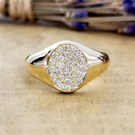 Signet Rings for Women | Ladies Gold Signet Rings