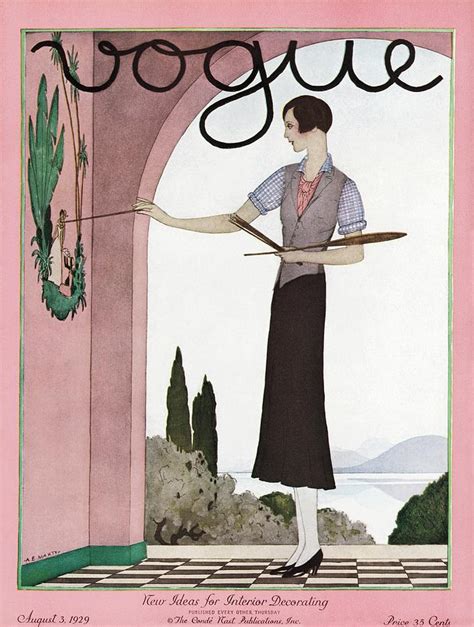 A Vintage Vogue Magazine Cover Of A Woman #1 Photograph by Andre E. Marty - Fine Art America