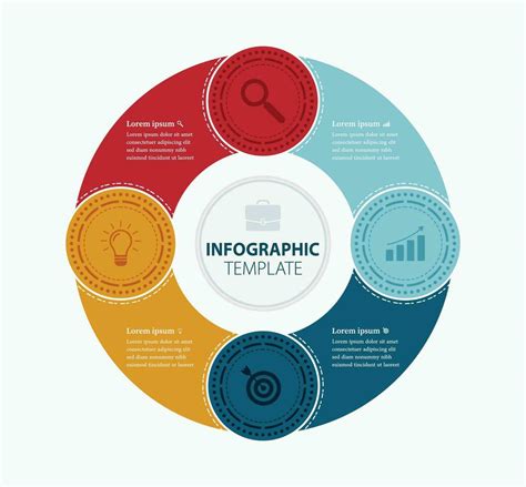 Business Infographic Template, Advertising Pie Chart, Four Steps ...