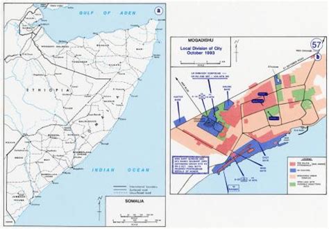 Battle Map of Mogadishu, U.S. Military Academy