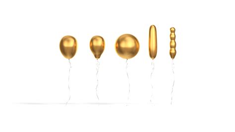 ArtStation - Gold Helium Balloons Set – 5 foil gift balloon shapes ...