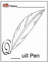 Quill Coloring Page sketch template