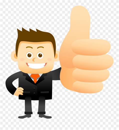 Download Clipart Happy Thumbs Up - Thumbs Up Cartoon Png Transparent ...