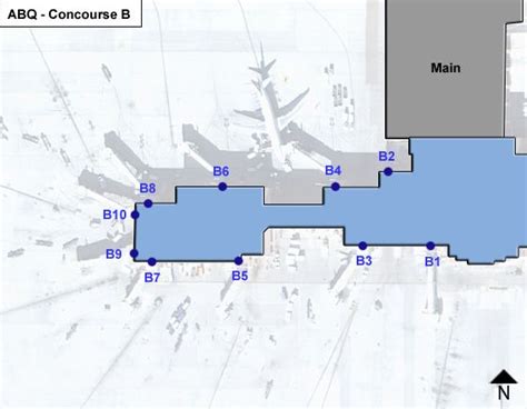 Albuquerque Sunport Airport ABQ Concourse B Map