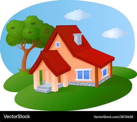 Cartoon house Royalty Free Vector Image - VectorStock