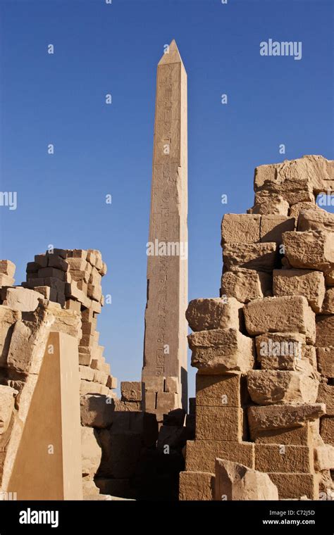 Hatshepsut obelisk, Karnak Temple, Luxor, Egypt Stock Photo - Alamy