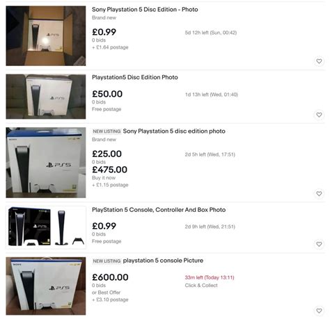 These Ridiculous PS5 eBay Listings Offer Zero Next-Gen Consoles