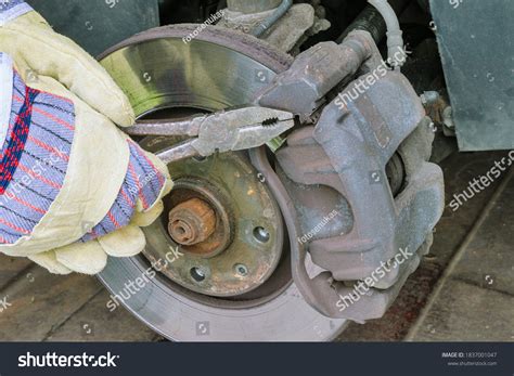 Car Brake Caliper Disassembly Repair Garage Stock Photo 1837001047 ...