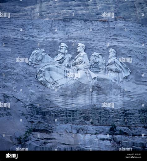 Stone mountain confederate memorial carving hi-res stock photography ...