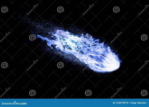 Fireball Realistic Fire, Isolated On Black Royalty-Free Stock ...