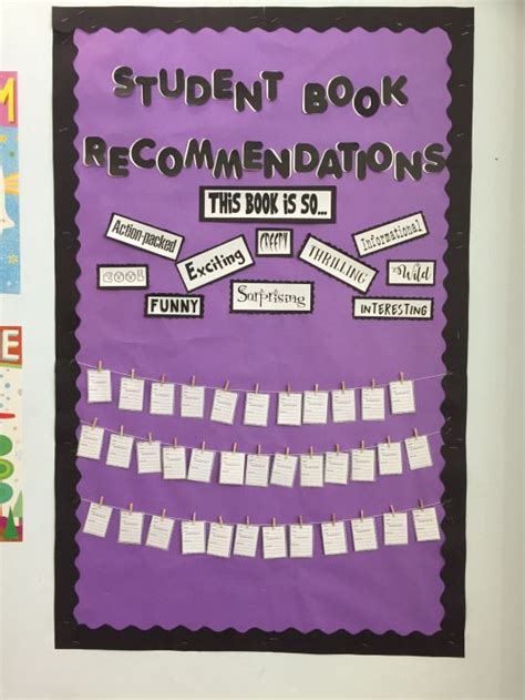 Student book recommendations bulletin board in the school library #literacy #literacy #d… | Book ...