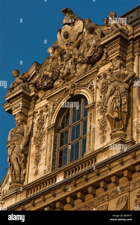 Louvre Museum Architecture, Paris, France Stock Photo - Alamy