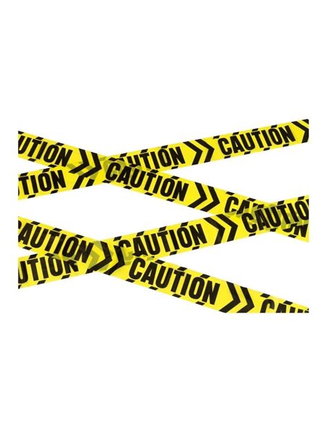 19" Black and Yellow Caution Chevron Halloween Tape Decor - Walmart.com