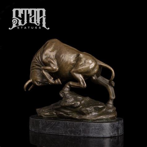 Charging Bull | Animal and Wildlife Sculpture | Bronze Statue – Star ...