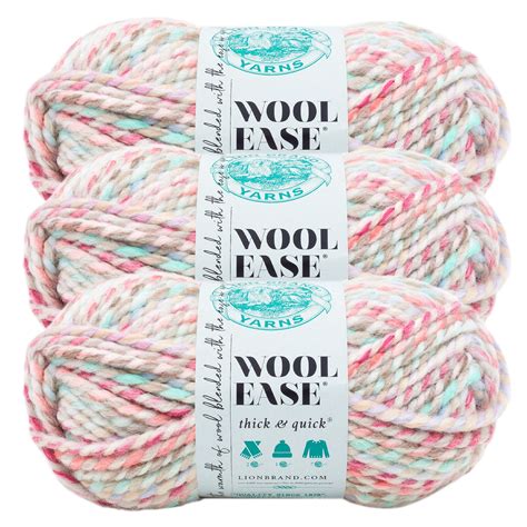 Lion Brand Yarn Wool-Ease Thick & Quick Carousel Classic Super Bulky ...