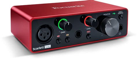 Focusrite Scarlett Solo 3rd Gen USB Audio Interface with Mic Preamp ...