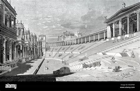 The Theatre of Pompey, Ancient Rome, Reconstruction Stock Photo - Alamy