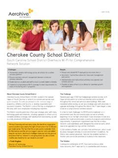 Cherokee County School District - aerohive.com / cherokee-county-school-district-aerohive-com ...