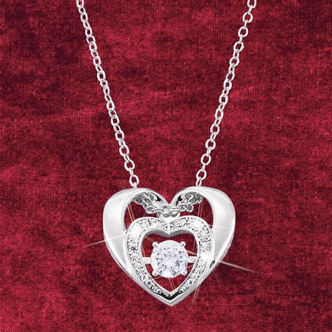 Sparkling Heart-Shaped Infinity Necklace | Collections Etc.