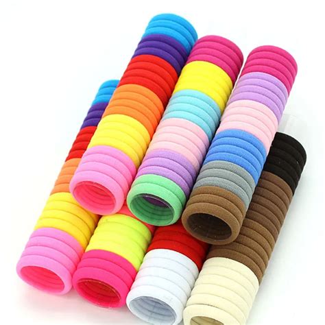 50pcs/lot Hair Accessories kids Rubber bands Scrunchy Elastic Hair ...