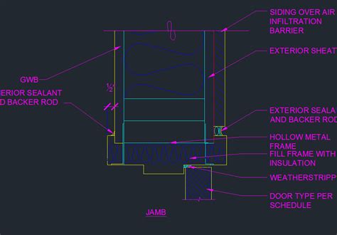 Exterior Door Frame Jamb Detail - Files, Plans and Details