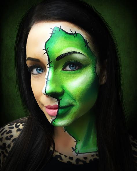 Frankenstein Face Makeup | Makeup, Green makeup, Halloween