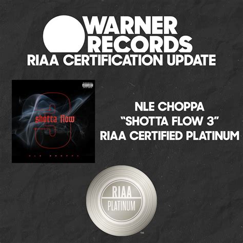 NLE Choppa "Shotta Flow 3" Certified Platinum