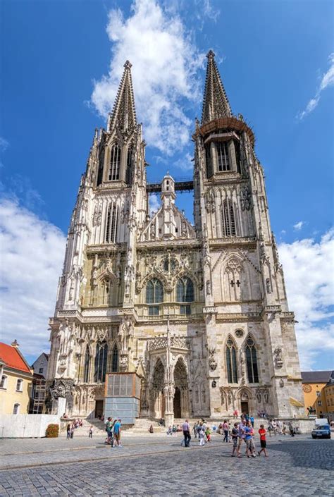 Regensburg Cathedral, Germany Editorial Photography - Image of twin ...