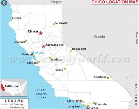 Map Of Chico Ca And Surrounding Cities | Cities And Towns Map