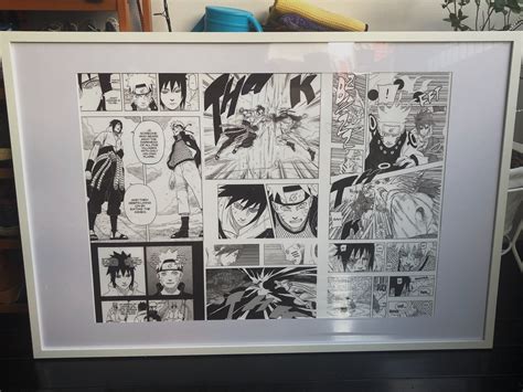 Custom Naruto vs Sasuke Manga Panel Print, Hobbies & Toys, Stationery ...