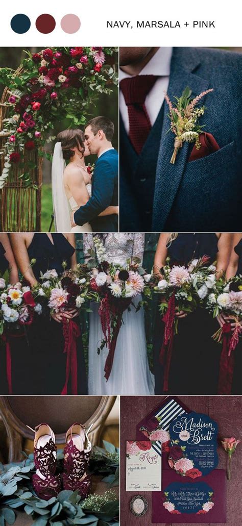 10 Fall Wedding Color Ideas You'll Love for 2017 | Navy blue, Navy and Weddings