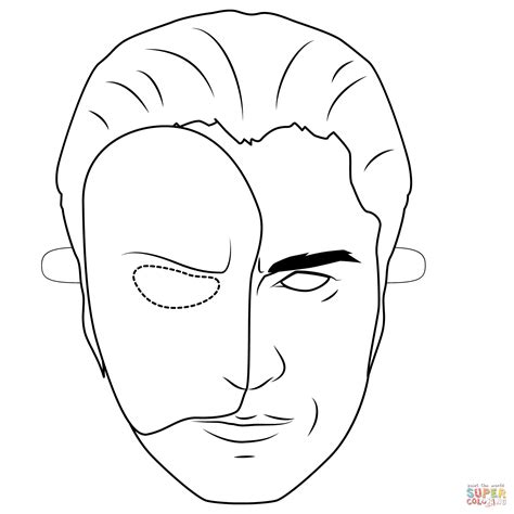 Phantom of the Opera Mask coloring page | Free Printable Coloring Pages