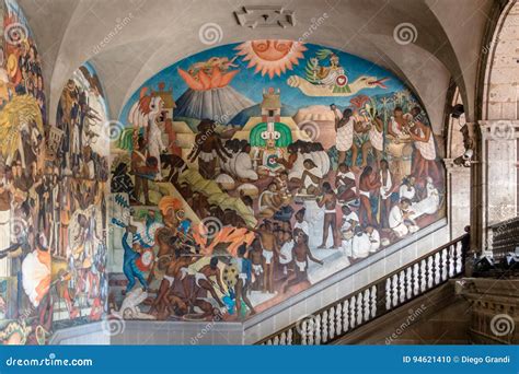 National Palace and the Famous Mural the Legend of Quetzalcoatl and the History of Mexico by ...