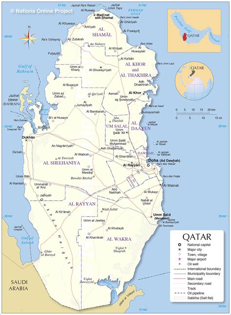 Qatar Detailed Road Map