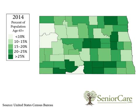 South Dakota Population Density Map